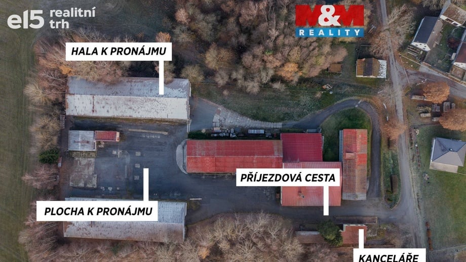 Pronájem skladu 1 000 m², Tisová
