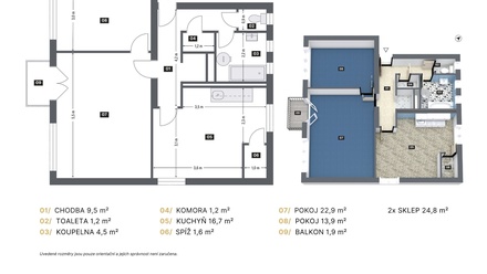 Prodej bytu 2+1 71 m², Všejany
