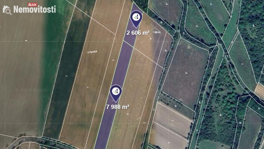 Prodej pole 10 594 m², Vysoká