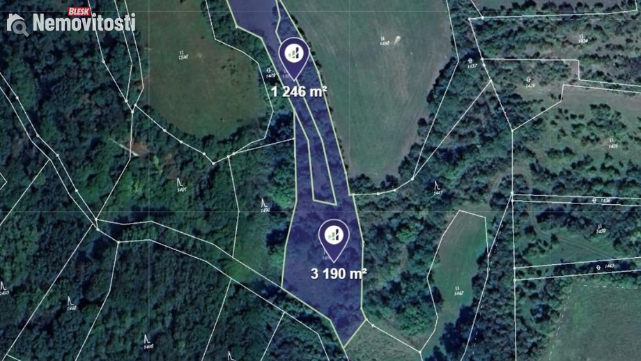 Prodej lesa 4 436 m², Vysoká