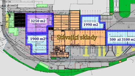 Pronájem skladu 5 000 m², Hostomice