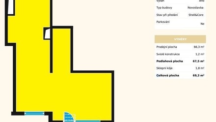 Prodej obchodního prostoru 68 m², Praha 4, Nusle