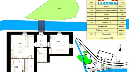 Prodej bytu 3+kk 86 m², Líšnice