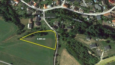 Prodej stavebního pozemku 3 309 m², Bakov nad Jizerou