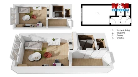 Prodej bytu 1+kk 25 m², Praha 10