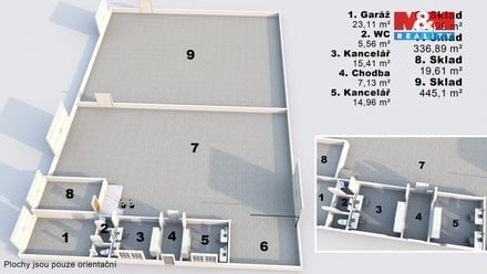 Pronájem skladu 1 072 m², Hradec Králové