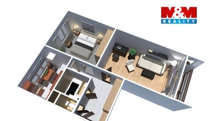 Prodej bytu 2+1 52 m², Chomutov