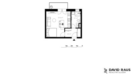 Prodej bytu 1+kk 30 m², Bystřice nad Pernštejnem