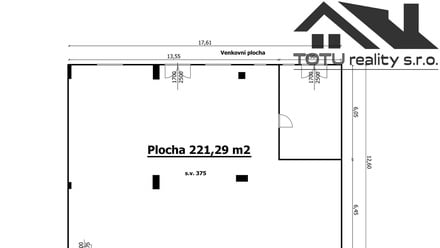 Pronájem obchodního prostoru 221 m², Jaroměř