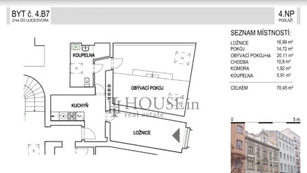 Pronájem kanceláře 70 m², Praha - Vinohrady
