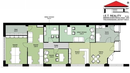 Pronájem kanceláře 173 m², Praha - Karlín