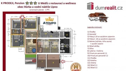 Prodej nemovitosti pro ubytování 1 320 m², Horní Planá