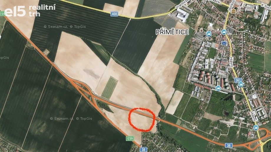 Prodej pole 5 502 m², Znojmo - Přímětice