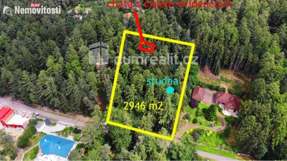 Prodej stavebního pozemku 2 946 m², Jevany