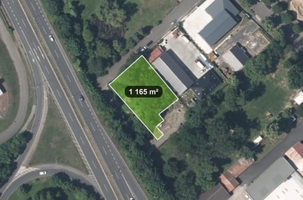 Prodej komerčního pozemku 1 165 m², Teplice