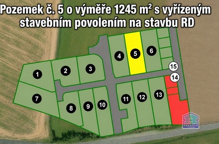Prodej stavebního pozemku 1 245 m², Blatnice