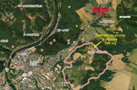 Prodej zahrady 509 m², Děčín