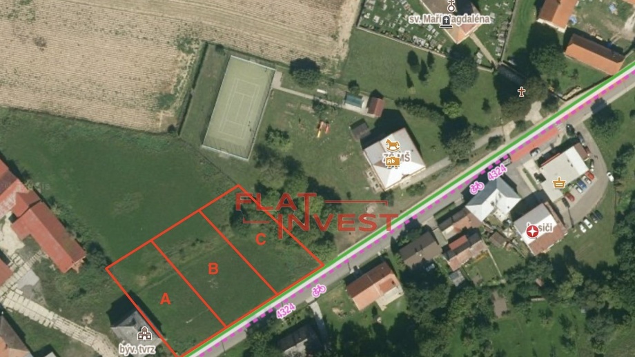 Prodej pozemky pro bydlení, 1 150 m² - Lužany