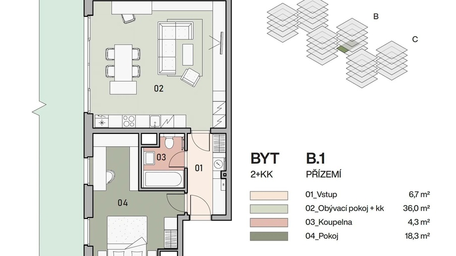 Prodej byty 2+kk, 68 m² - Praha - Vysočany