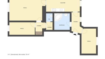 Prodej bytu 3+1 79 m², Brno - Staré Brno