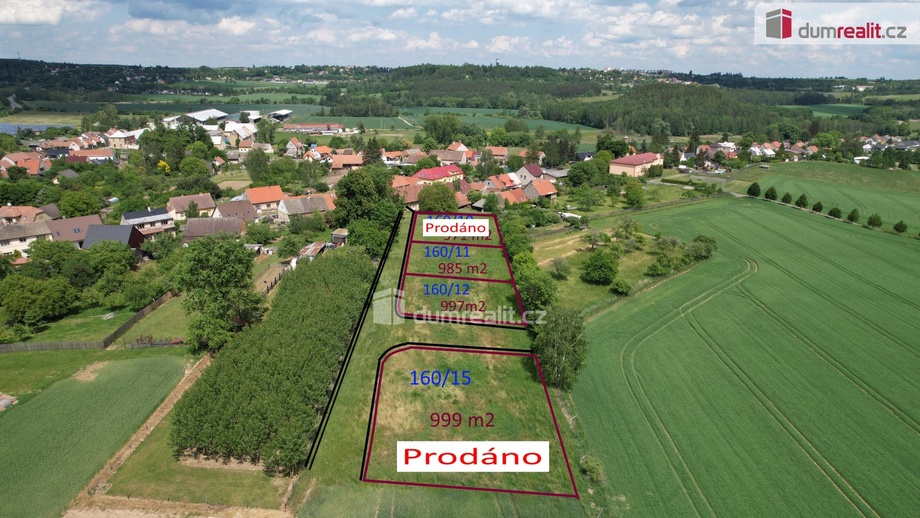 Prodej pozemky pro bydlení, 971 m² - Ruda
