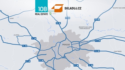 Pronájem skladu 7 600 m², Kozomín