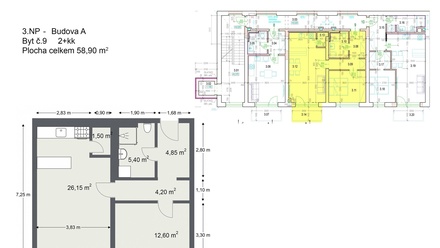 Prodej bytu 2+kk 59 m², Břeclav