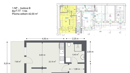 Prodej bytu 1+kk 37 m², Břeclav