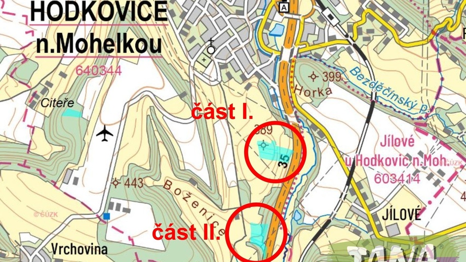 Prodej pozemky - trvalý travní porost, 49 051 m² - Hodkovice nad Mohelkou