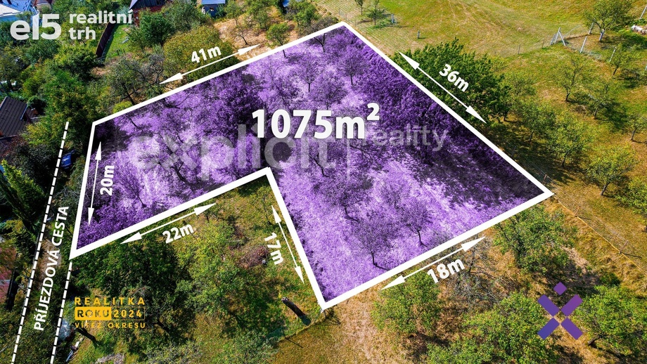 Prodej pozemky pro bydlení, 1 075 m² - Fryšták - Vítová