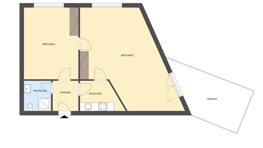 Pronájem kanceláře, 84 m² - Brno - Zábrdovice