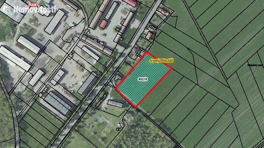 Prodej pole 4 504 m², Svatý Mikuláš