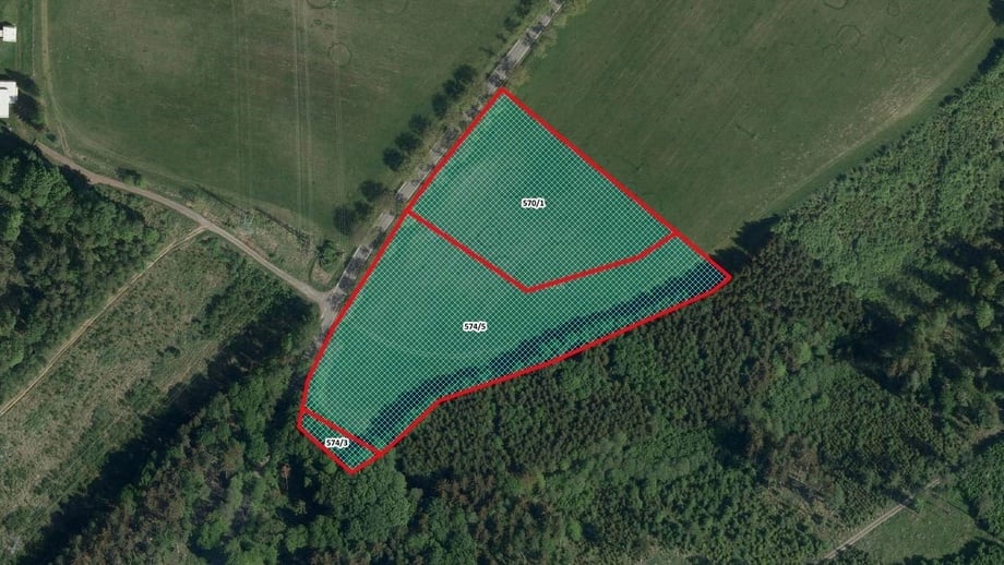 Prodej zemědělská půda, 18 996 m² - Kostelec u Heřmanova Městce