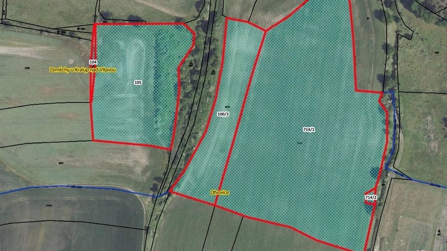 Prodej zemědělská půda, 9 869 m² - Kralupy nad Vltavou - Zeměchy