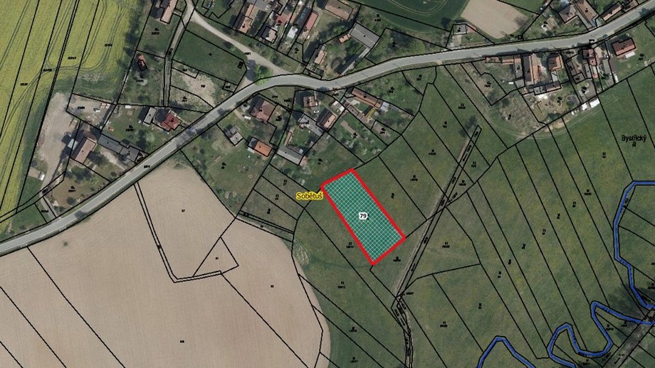 Prodej zemědělská půda, 2 154 m² - Nechanice - Sobětuš