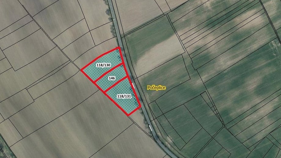Prodej zemědělská půda, 14 700 m² - Štětí - Počeplice