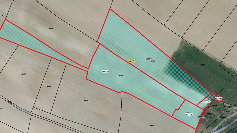 Prodej zemědělská půda, 22 731 m² - Mělník