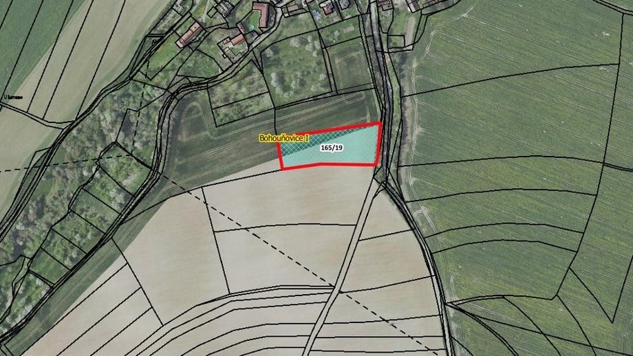 Prodej pozemky - zahrady, 4 357 m² - Červené Pečky - Bohouňovice I