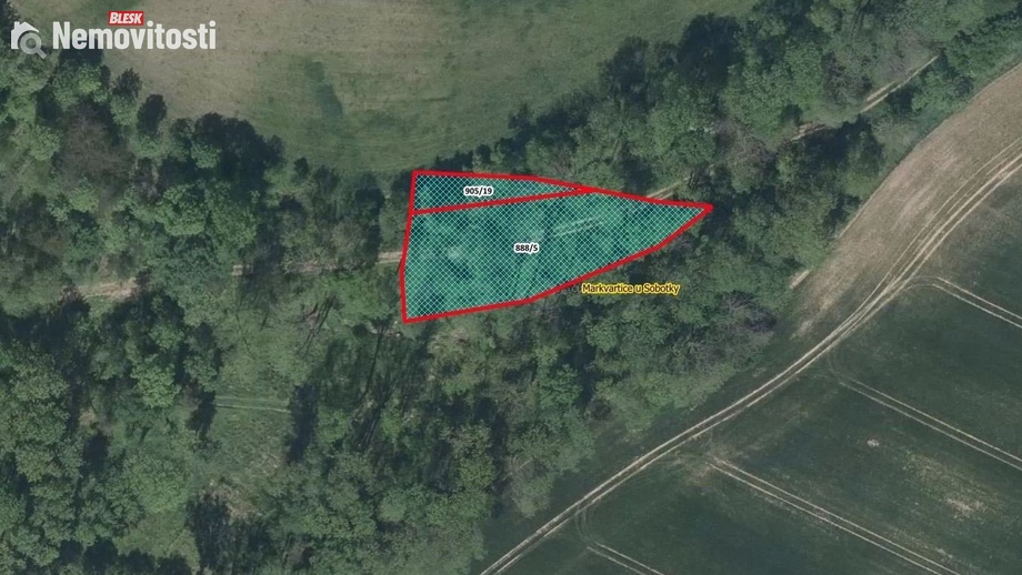 Prodej louky 1 370 m², Markvartice