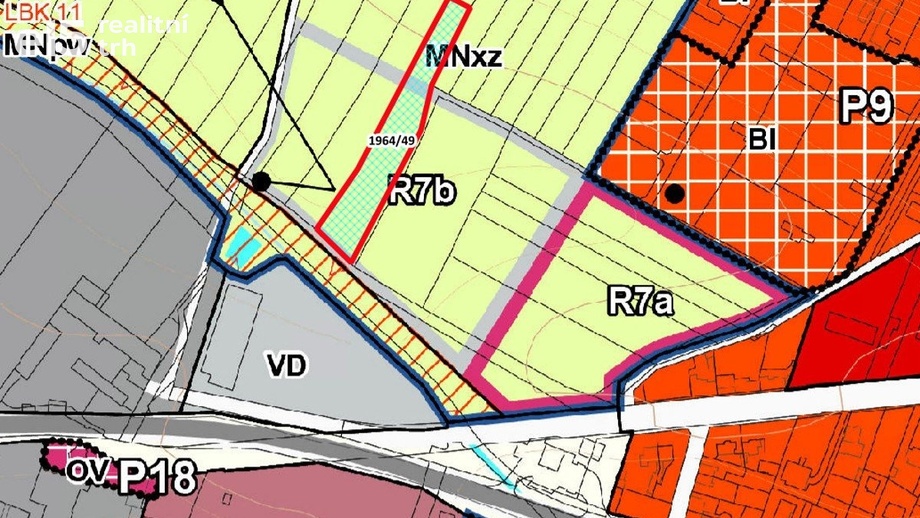 Prodej stavebního pozemku 3 311 m², Sadská