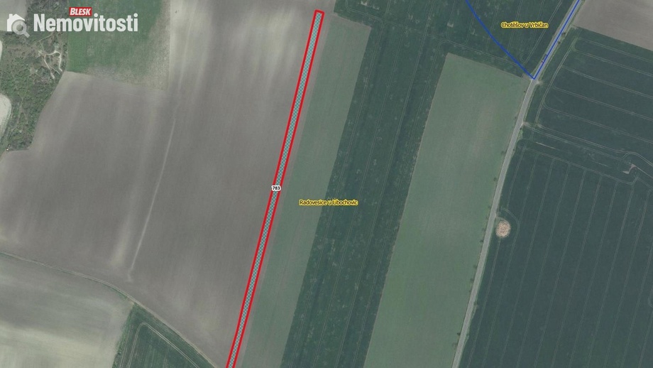 Prodej pole 5 240 m², Radovesice