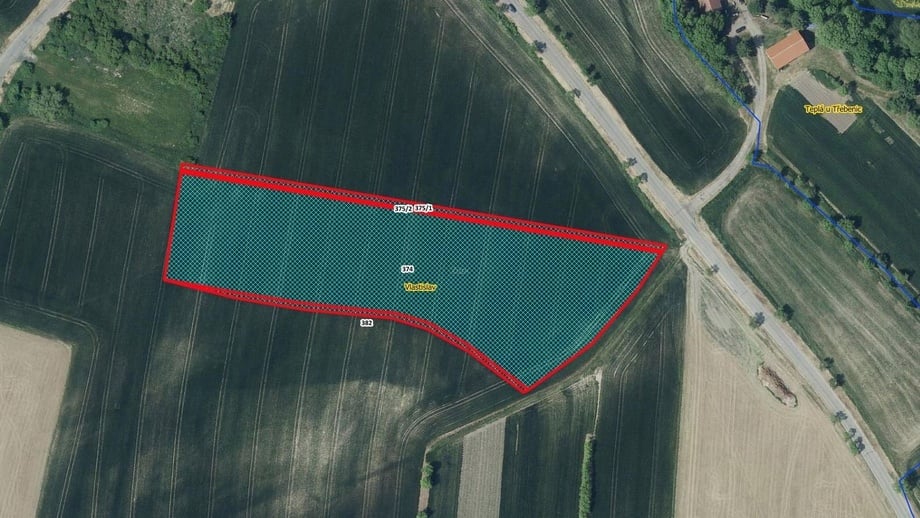Prodej zemědělská půda, 12 483 m² - Vlastislav