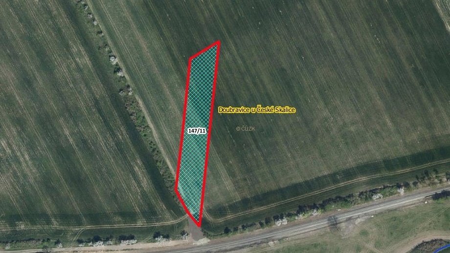 Prodej zemědělská půda, 2 826 m² - Rychnovek - Doubravice u České Skalice