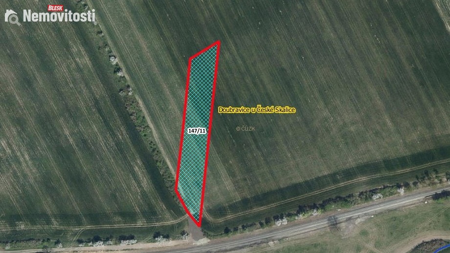 Prodej pole 2 826 m², Rychnovek - Doubravice u České Skalice