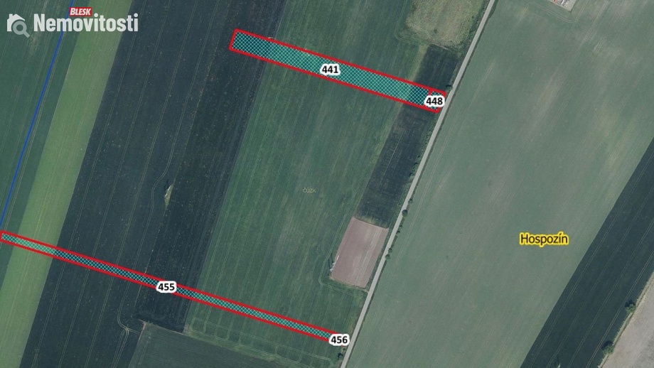 Prodej podílu 5/12 pole 6 275 m², Hospozín