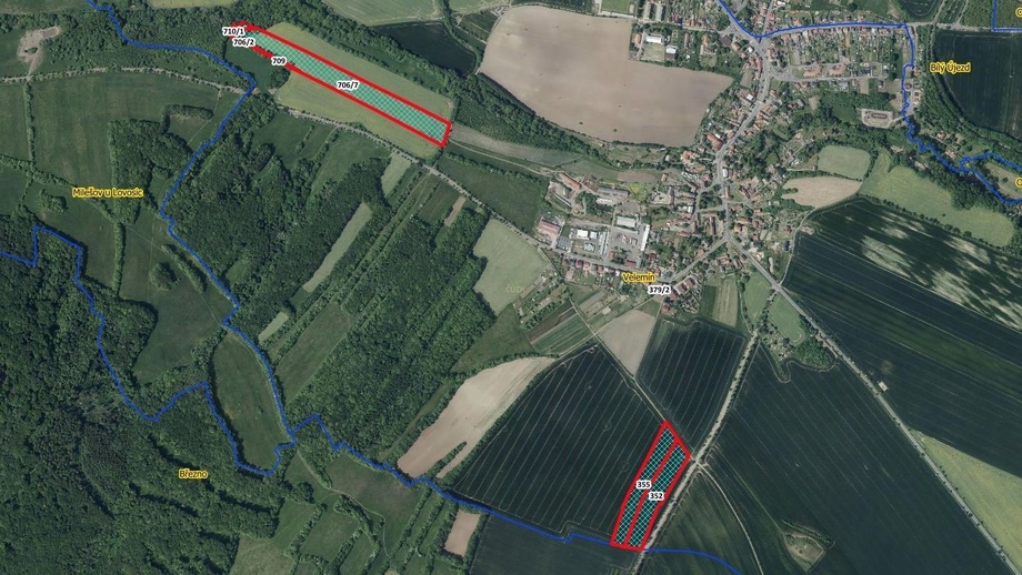Prodej podílu 1/10 zemědělská půda, 5 988 m² - Velemín