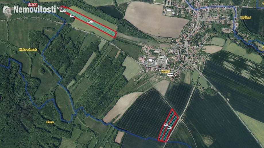 Prodej podílu 1/10 pole 5 988 m², Velemín