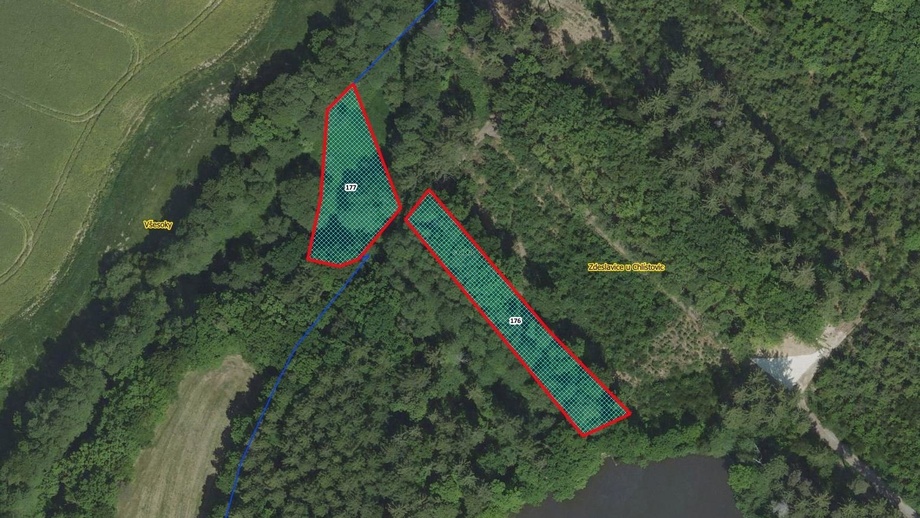 Prodej podílu 3/8 ostatní pozemky, 956 m² - Chlístovice - Zdeslavice
