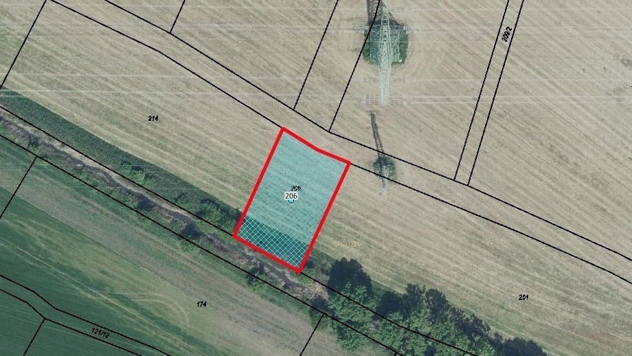 Prodej zemědělská půda, 887 m² - Černuc