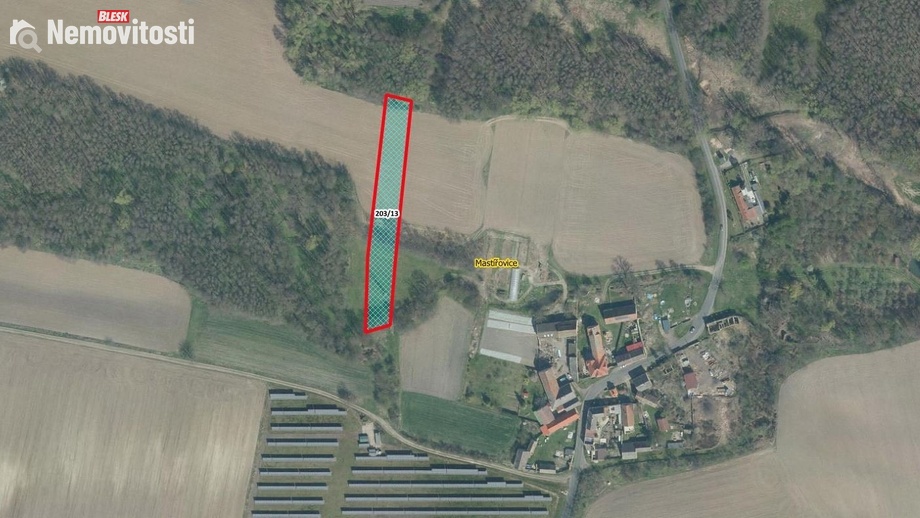 Prodej pole 3 705 m², Vrbice - Mastířovice
